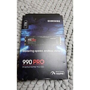 Samsung 990 PRO 1TB M.2 PCIe 4.0 NVMe Internal SSD 7450MB/s Read Speed
